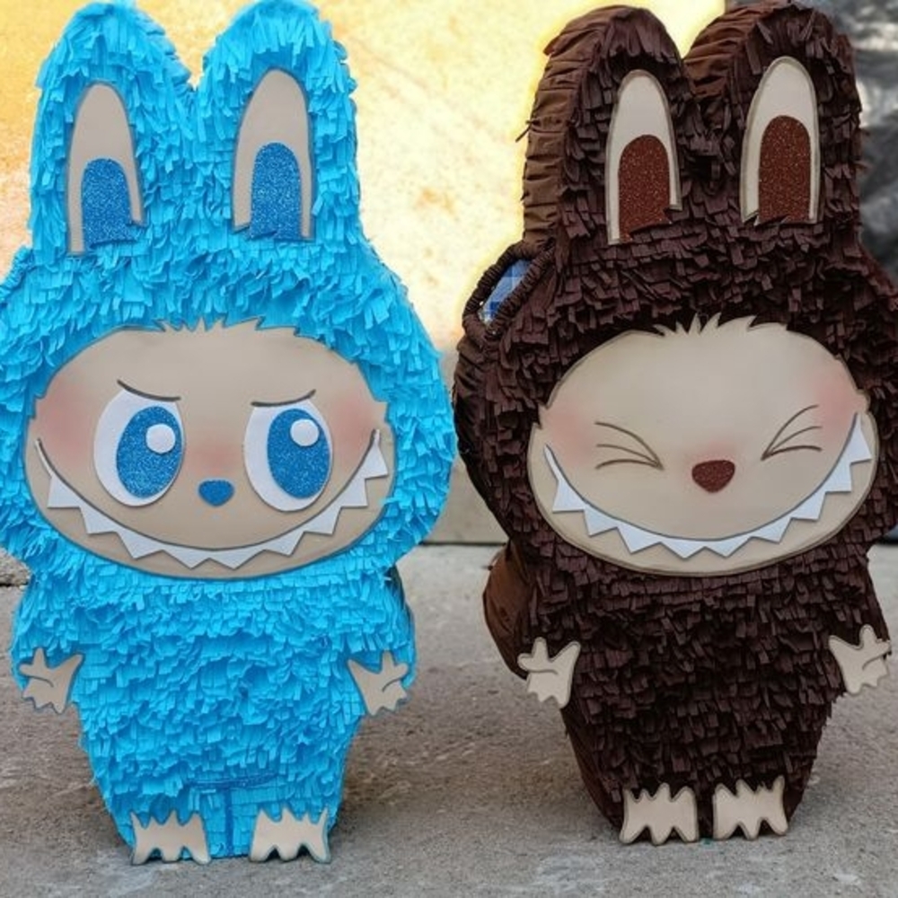 Blue and Brown Bunny Character Bags